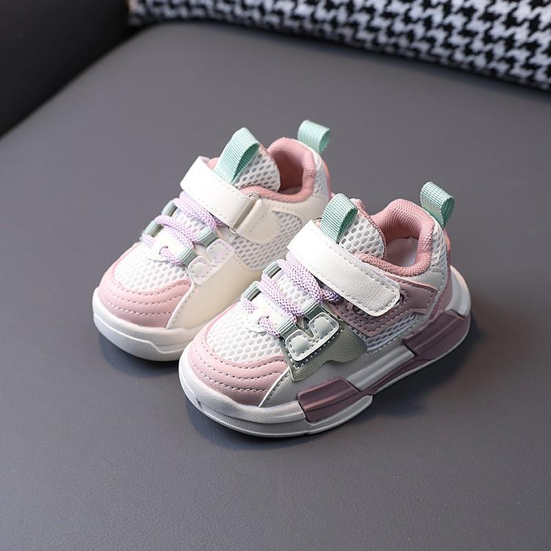 Kids Breathable Mesh Running Shoes Fall Outdoor Walking Soft Sole Sneakers Unisex Toddler Child