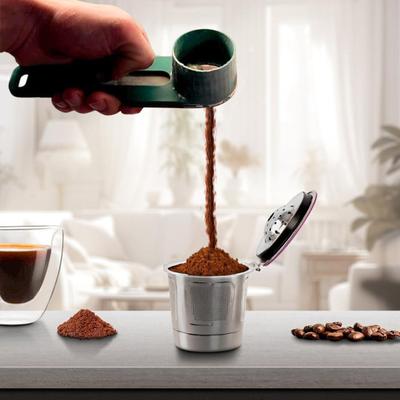 Cucchiaio multiuso con imbuto incorporato, imbuto per polvere, misurino, dispenser multi-polvere per caffè, proteine, spezie