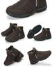 Men's Winter High-Top Snow Boots: PU Outsole, Thick Warm Cotton, Double Zipper, Waterproof, for Middle-Aged and Elderly
