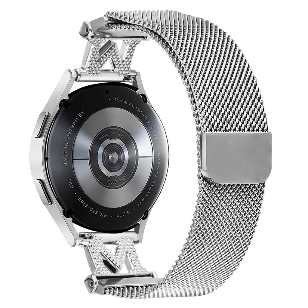 For Huami Amazfit GTS 2 Mini Bands Stainless Steel M-Type Milanese Watch Band Silver Wrist Strap