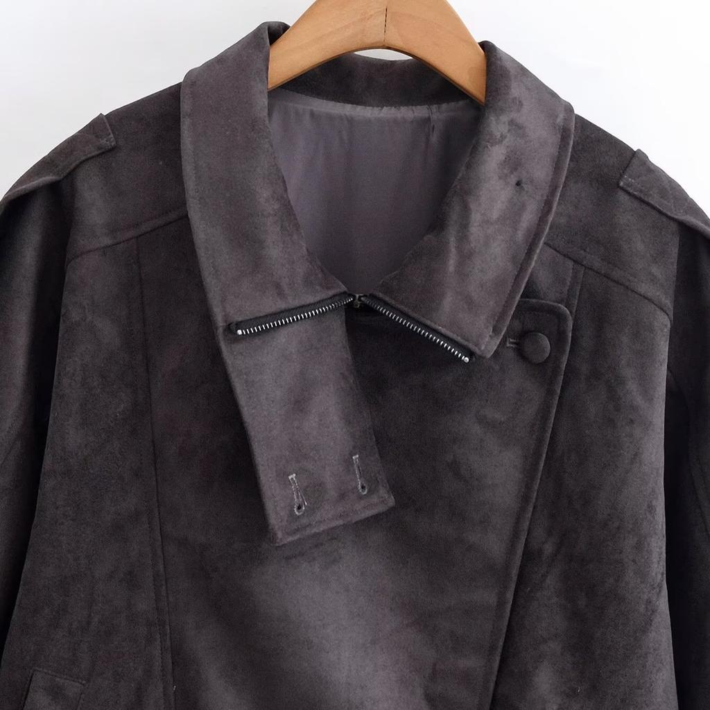 European and American style new women's fashionable casual biker jacket 4341792822