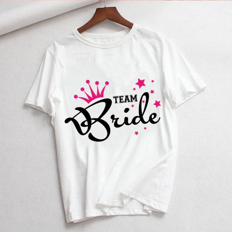 Bride Letter Wedding Bride To Be Bridal Hen Bachelorette Party Wedding Decoration Bridesmaid Women T Shirt Harajuku Korean