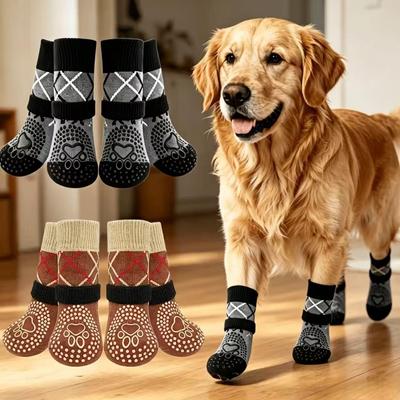 Anti-Slip Floor Socks for Medium and Large Dogs – Pet Socks and Dog Shoes for Indoor Use