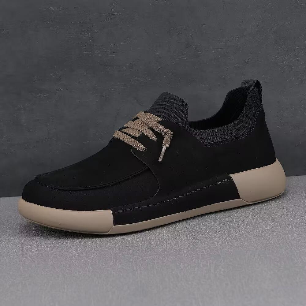 Foreign Trade Men's Small Leather Boots Lightweight One-pedal Spring Versatile Board Shoes Fashion Sports and Leisure Shoes Men's Shoes