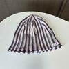 Personalized Trend Striped Knitted Pullover Hat Women'S Season Foreign Gas Bucket Hat Parent-Child Warm Wool Hat