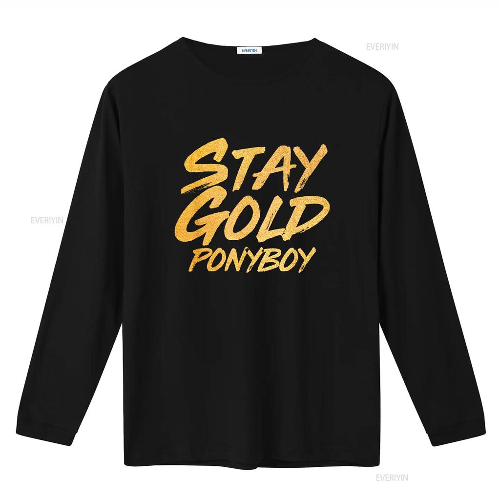 Stay Gold Ponyboy T Shirt vintage Washed Soft Stylish streetwear Breathable designer clothes Stretched Slightly homme Unisex