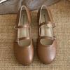 Fashion Women's Ballet Flats 2025 New Fashion Buckle Breathable Flat Shoes Mary Jane Hollow Casual Women Single Shoes Elegant Women Flat