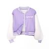 Giacca da Baseball per Bambini Cappotto Foderato con Bottoni a Contrasto Cappotto Leggero Maniche Trapuntate Strisce Primavera