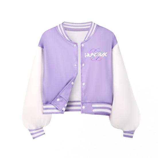 Giacca da Baseball per Bambini Cappotto Foderato con Bottoni a Contrasto Cappotto Leggero Maniche Trapuntate Strisce Primavera