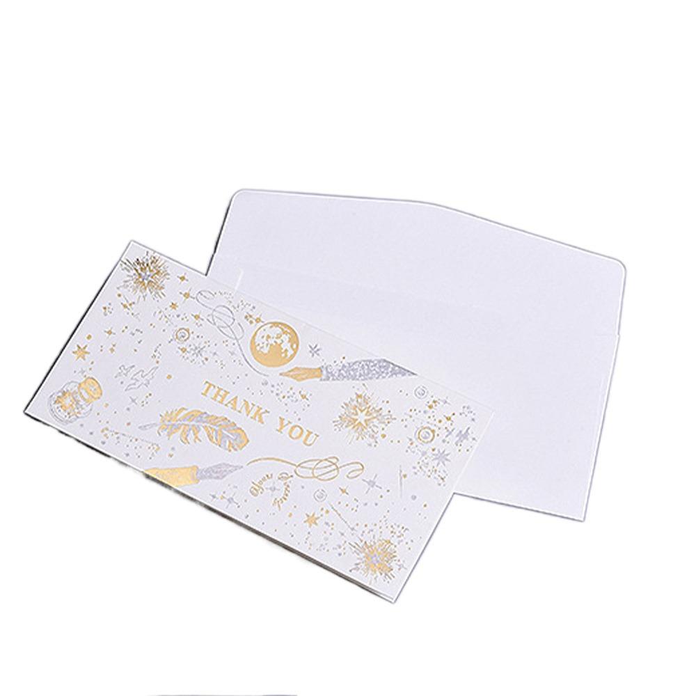 

5 шт. двухцветная открытка с горячим тиснением, милая открытка ручной работы с благословением, уникальная креативная складная открытка на день рождения белый