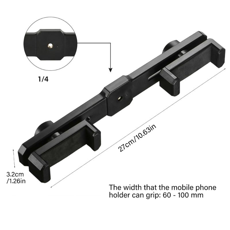 Universal Phone Clip for Camera Tripods Adjustable Grip with Screw Adapter for Vlog & Photography Accessories