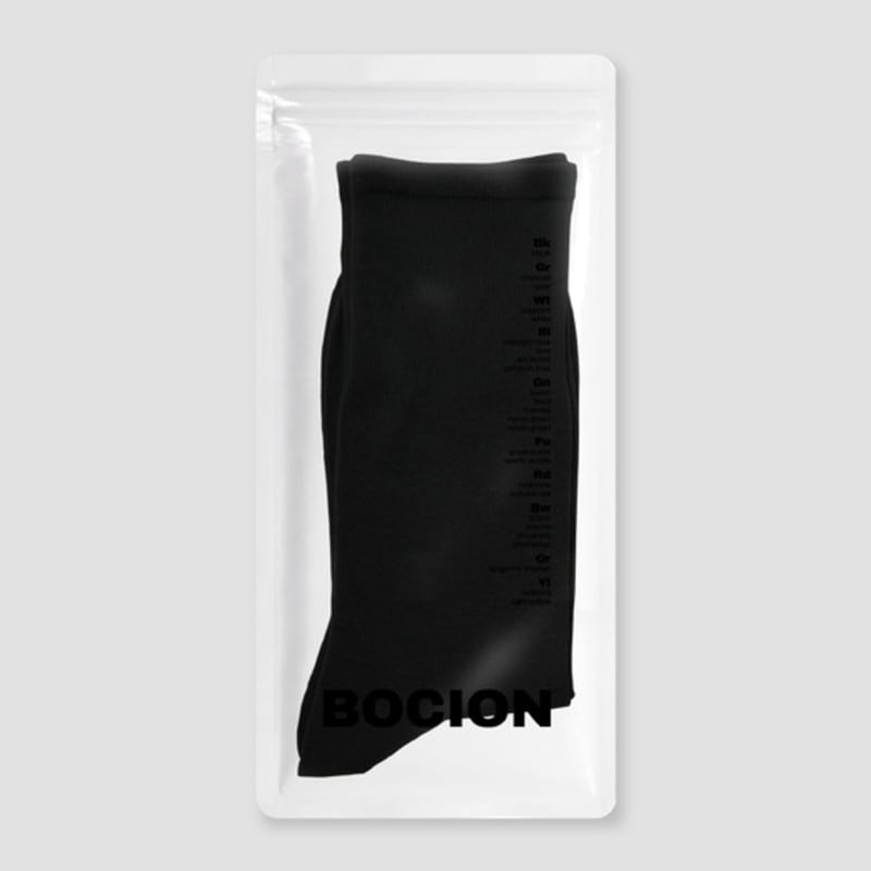 BOCION Black Solid Color Long Socks