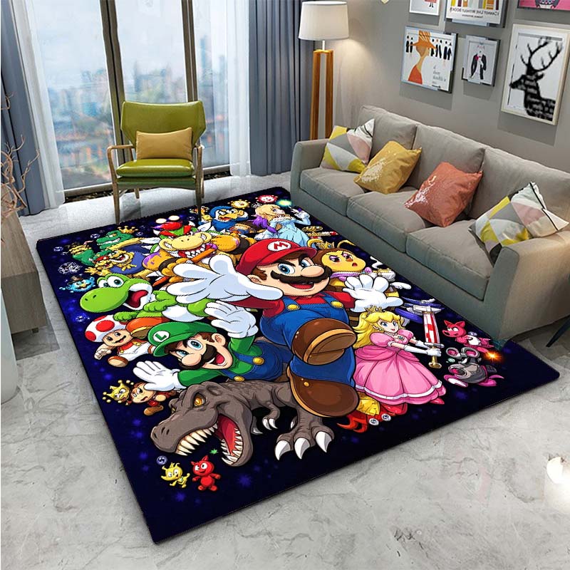 Anime CARTOON-M-MA-RIO-GAME UnSlip Rug for Living Room,Bedroom,Playroom,Kitchen,Door,Prayer Floor Mat Decor Carpet Gift Alfombra