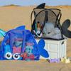 Large Capacity Mesh Beach Toy Bag For Kids Outdoor Sand Toys Storage, Lightweight Carry Bag With Handles For Beach, Travel And Home