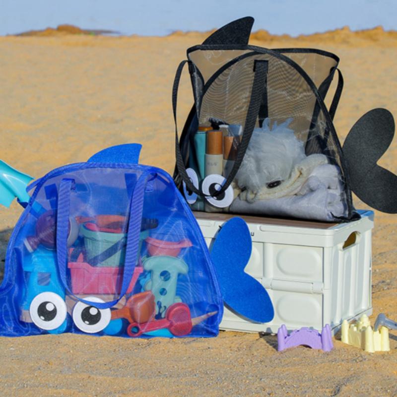 Large Capacity Mesh Beach Toy Bag For Kids Outdoor Sand Toys Storage, Lightweight Carry Bag With Handles For Beach, Travel And Home