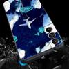 Airplane World Map Travel Phone Case For Samsung Galaxy S26 Ultra S25 Plus S24 FE S23 S22 5G S21 S20 Cover Black Soft