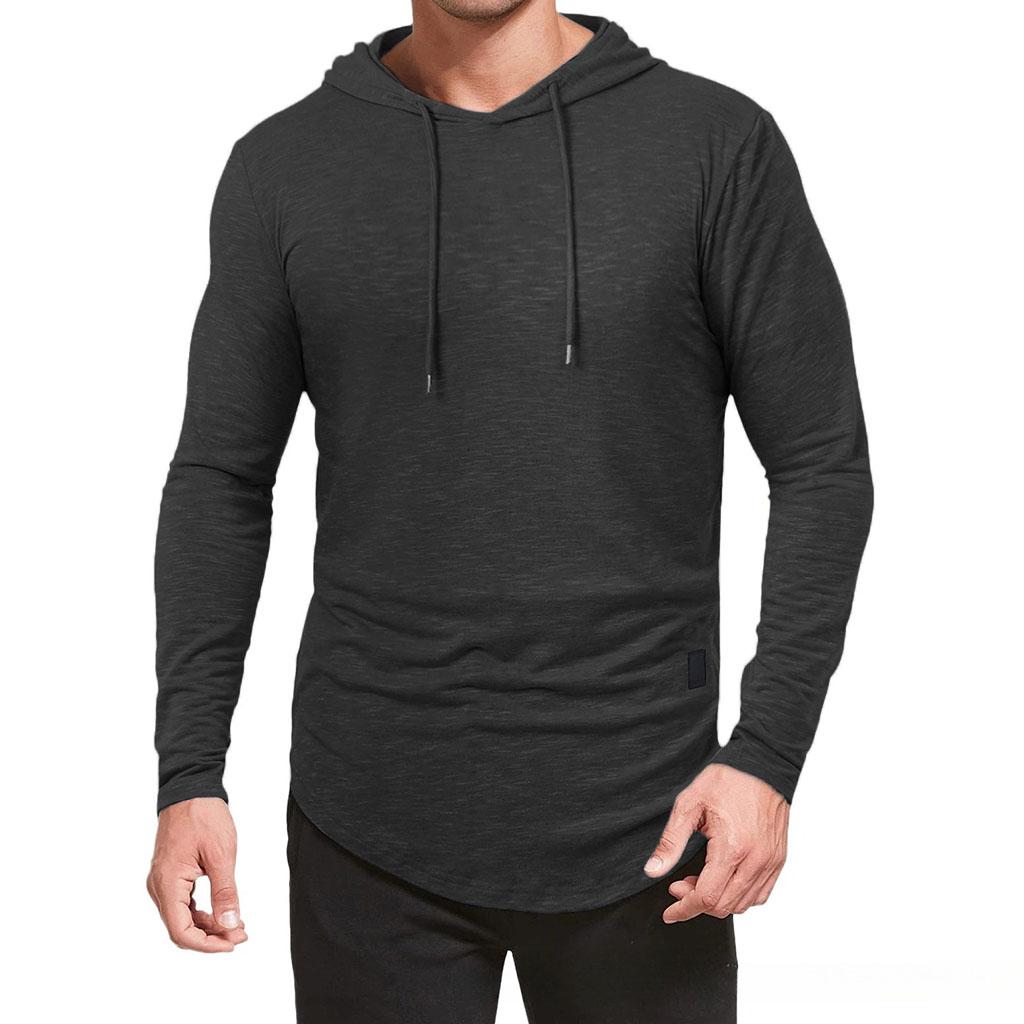 

King Billion Men s Spring Collection Long Sleeve Hoodie - Curved Hem, Branded Detail & Drawstring Hood - Casual Streetwear Staple M чёрный