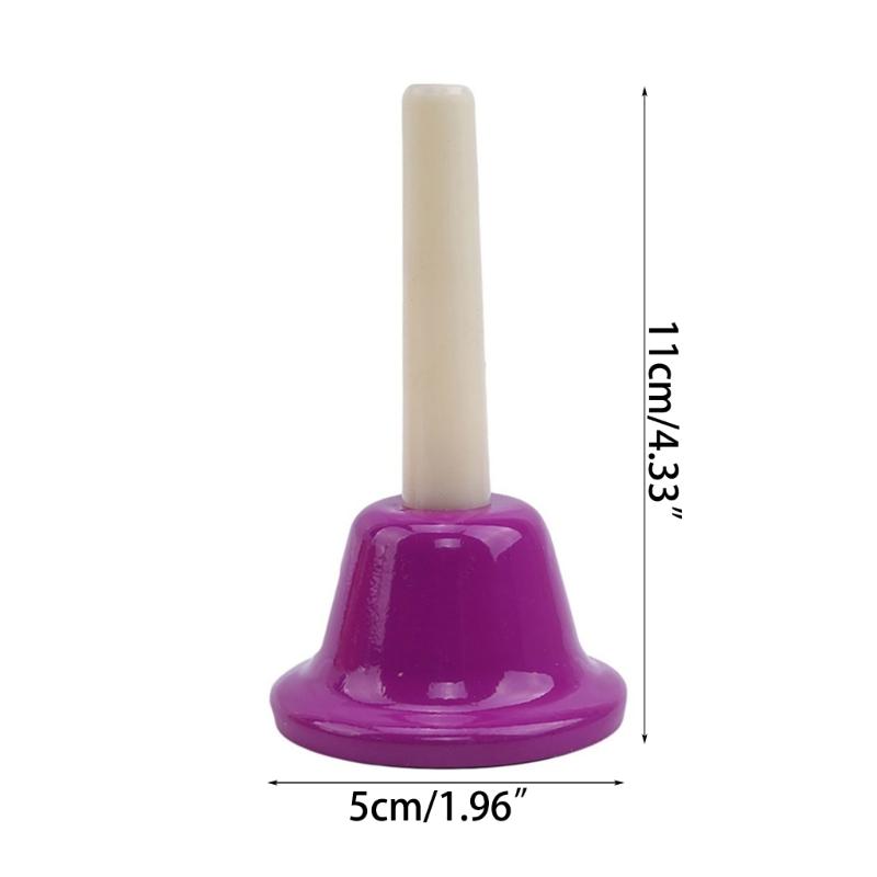 Colorful Handbells Set 8 Note Musical Bells Gift for Toddlers Children Kids