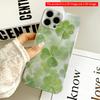2DFlat Four-leaf clover with dewdrops All inclusive film hard iPhone case, compatible with iPhone 18 Pro Max 17 16 15 14 13 12 11