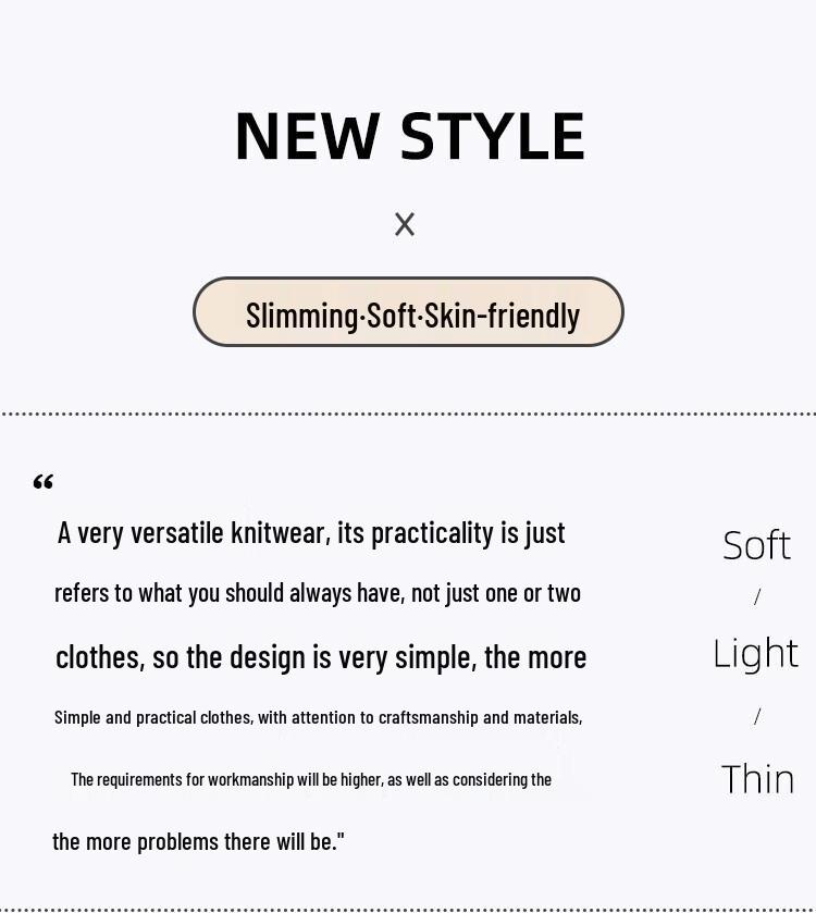 Women's Fine Wool Round Neck Knitted Sweater