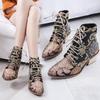 polyurethane Ankle Boots for Women High Heel Boots Sexy Pointed Toe Winter Fashion Shoes Woman Botas