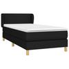 Boxspringbett mit Matratze Schwarz 100 x 200 cm Stoff