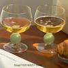 Mint Green Tall Glass Simple Round Red Wine Champagne Cup Creative French Vintage Cold Drink Juice Cup