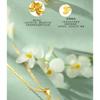 Women Light Luxury Ethnic Style Lotus Peace Buckle Simulated Chalcedony Clavicle Pendant Necklace