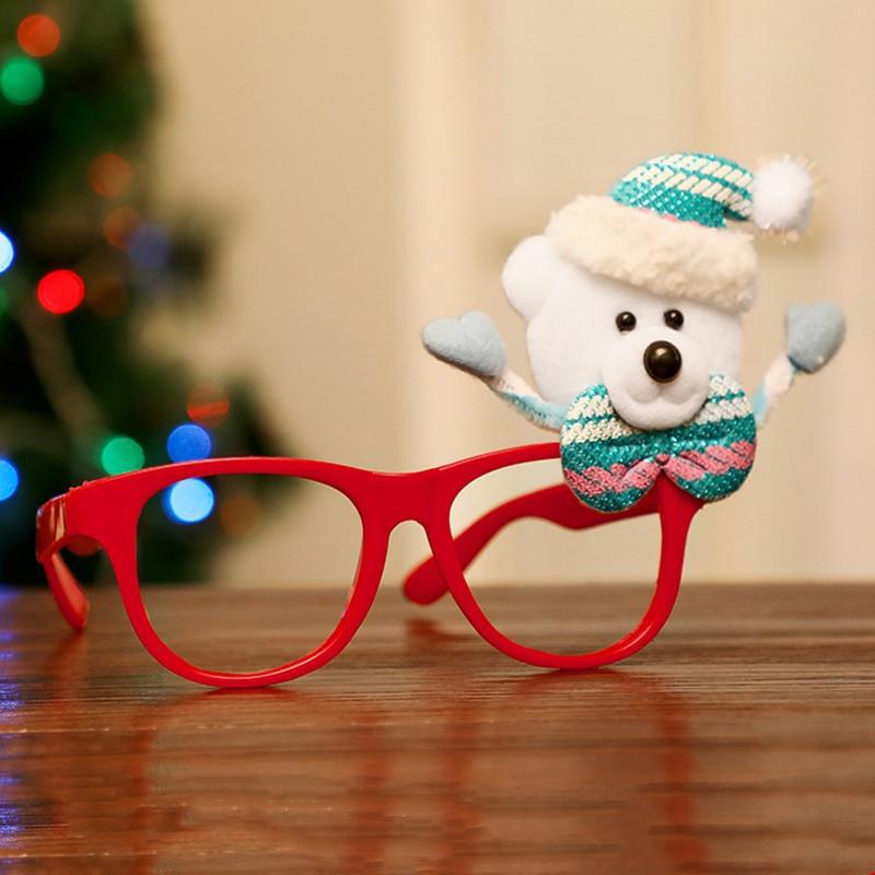 

Новый рождественский милый снеговик, Санта-Клаус, олень, украшения, новогодняя рождественская оправа, очки для взрослых и детей