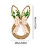 Easters Themed Florals Garlands Cartoon Rabbit Shaped Wreath for Front Door or Wall Decoration Seasonal Accessory