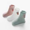 3Pairs Rabbit Toddle Short Tube Socks Strawberry Newborn Cartoon Socks Baby Cotton Socks  Autumn