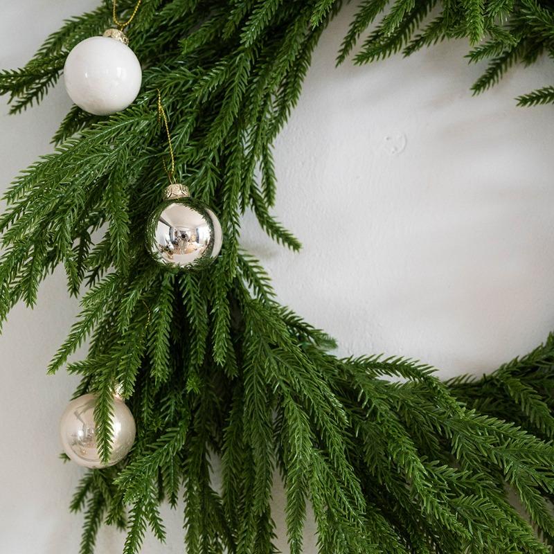 200/1x Artificial Plants Pine Branches DIY Garland Wreath Christmas Pendant Fake Greenery Evergreen Pine Stems Xmas Decoration