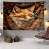Autumn Fox Portrait Tapestry Room Decoration Wall Hanging for Living Room Bedroom, dormitory, Birthday and Christmas gifts