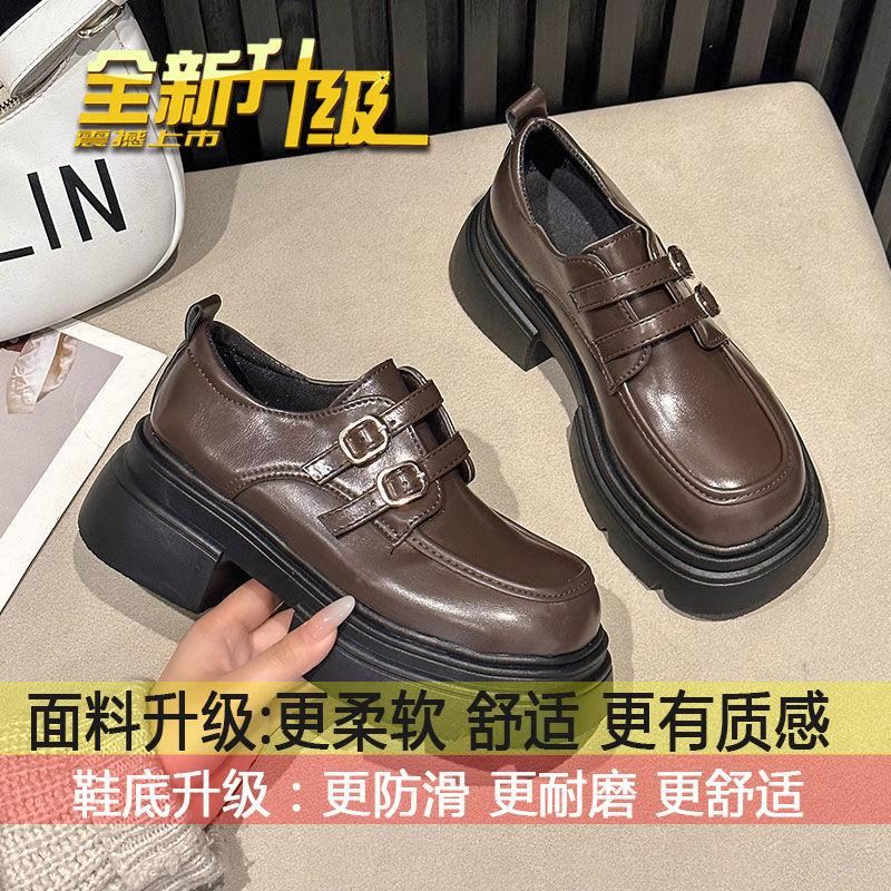 

British style small leather shoes women s 2025 autumn new Japanese jk single shoes versatile platform women s shoes black loafers 40