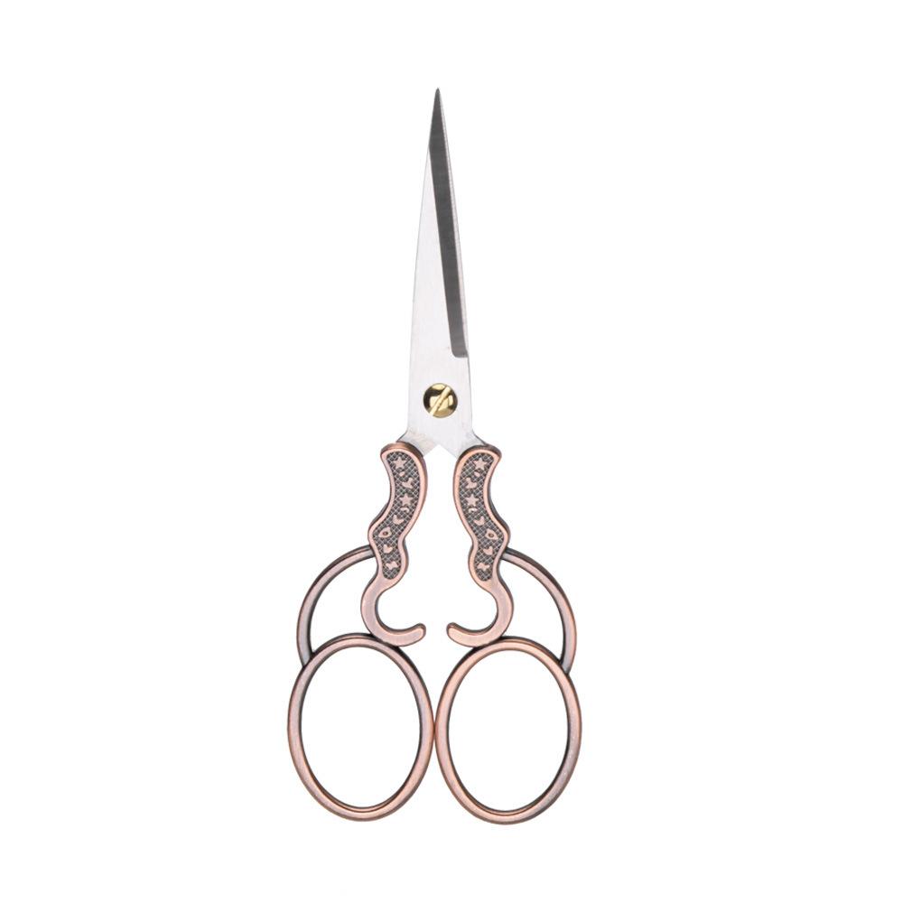 

Stainless Steel Vintage Gourd Scissors Stitch Scissors Tea Bag Scissors Household Office Small Scissors медный