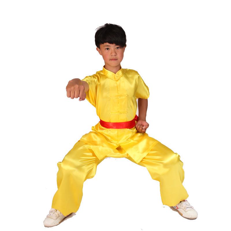 Children's and Adults' Short-Sleeved Tai Chi and Wushu Performance Suit