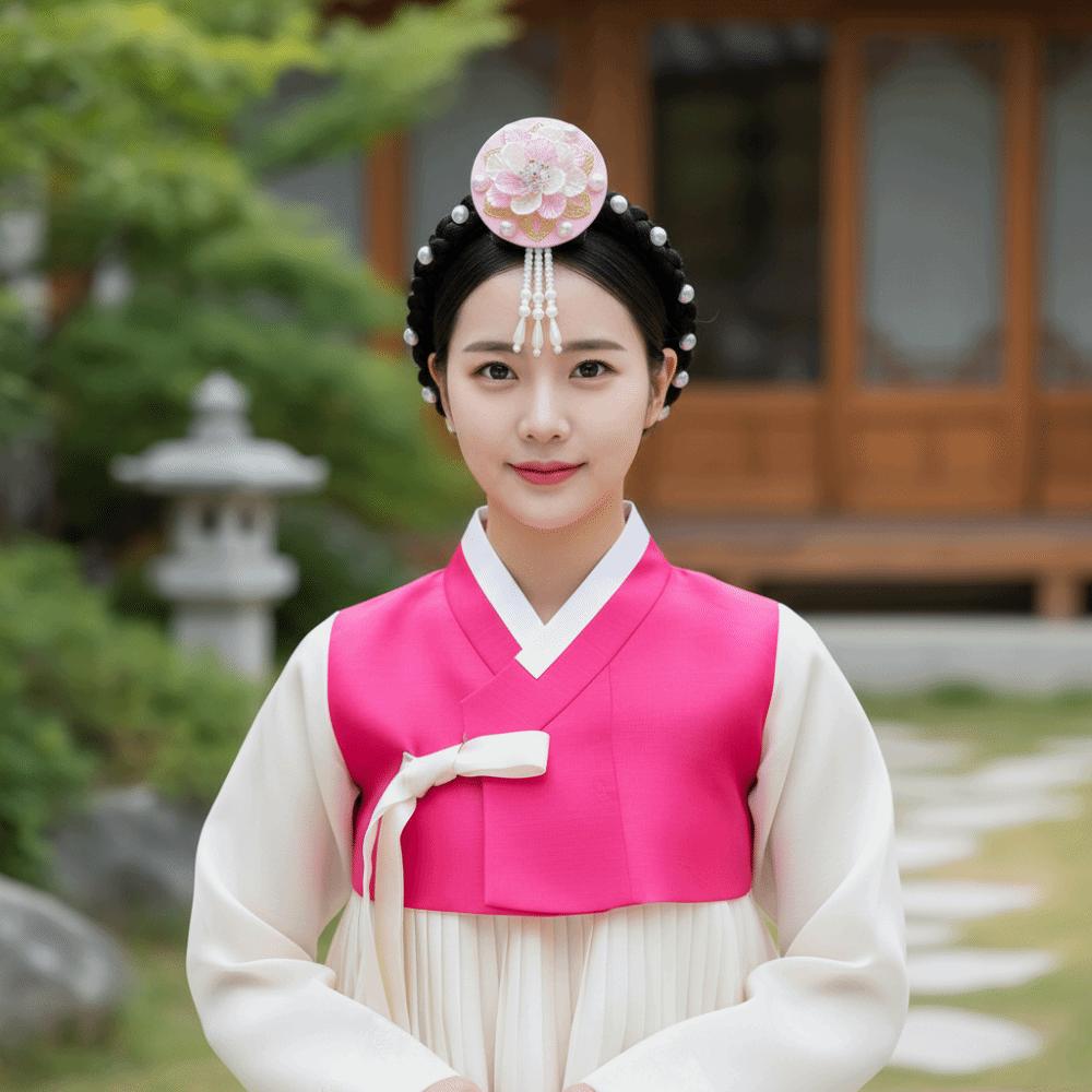 Tassels Hanbok Hairband Flower Stage Dance Hair Hoop Fashion Korean Headband Ladies