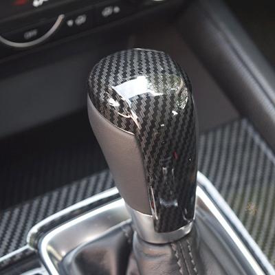 Auto-Gangschaltungsknauf Abdeckung Zieraufkleber ABS Kohlefaser Für Mazda 2 3 6 CX3 CX5 CX8 CX9 2014-2025 Innenraumdekoration Schutz