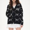 New MLB Mlb Old Flower Sweater Unisex Black 3AKTM0214-50BKS