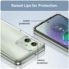 For Motorola Moto G54 5G Case Clear Phone Cover with Electroplating Buttons (Big Rear Lens Hole)