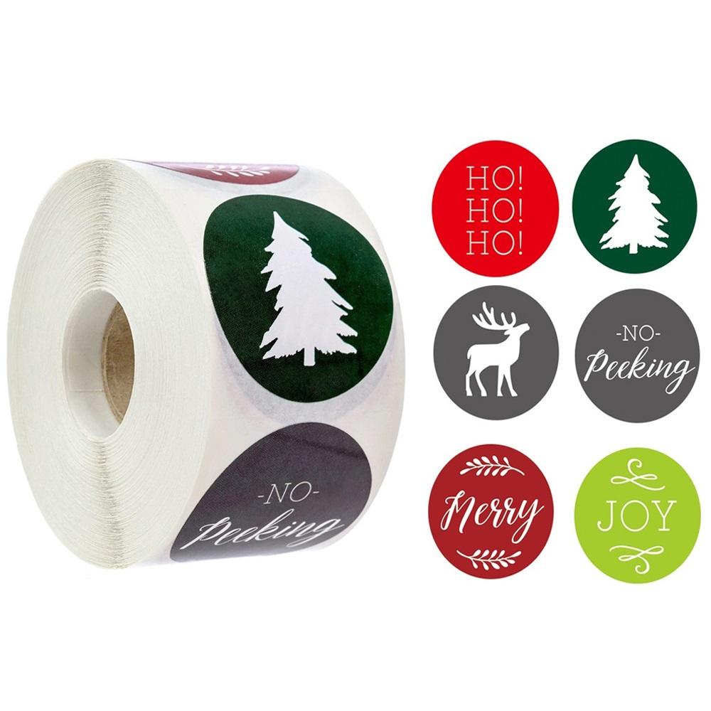 100-500Pcs High-Quality Merry High-Quality Christmas High-Quality Stickers High-Quality Santa High-Quality Claus High-Quality Decorative