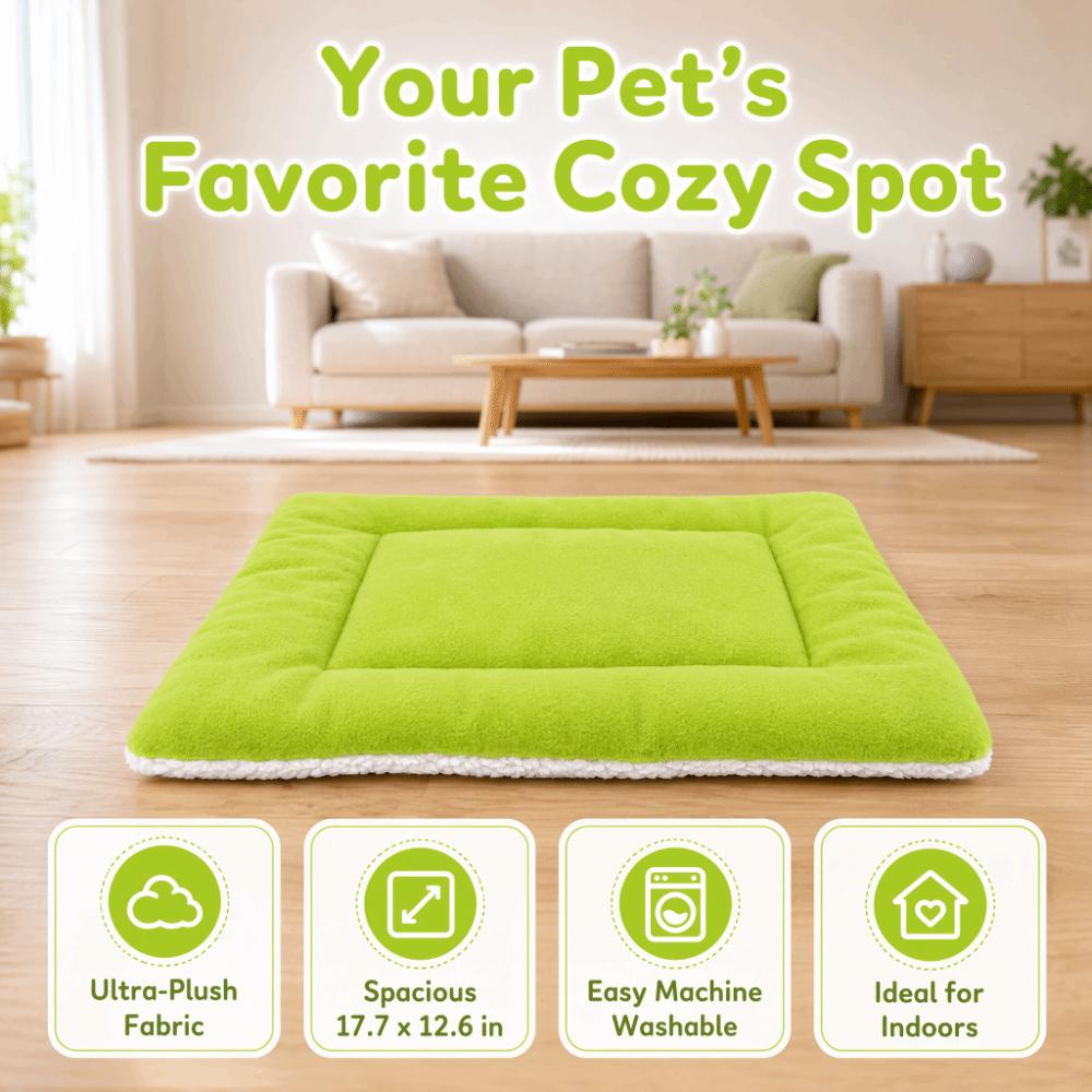 Soft Pet Dog Bed Green Pet Cushion Warm Winter Pet Supply Dogs