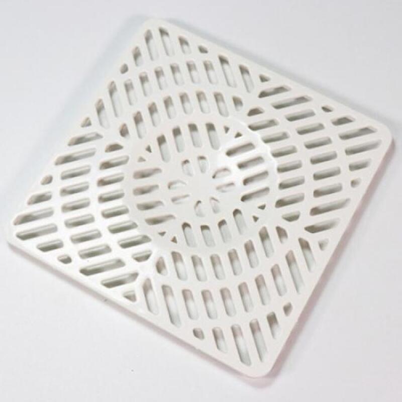 1 stylish white square drain mesh