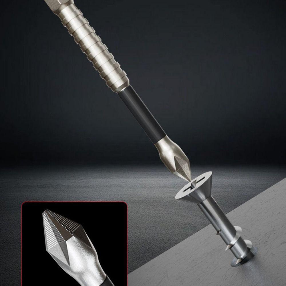 9Pcs Portable Anti-shock Screwdriver Bit Non-slip Shock Resistance Magnetic Batch Head Durable Wear-resistant Cross Drill Bit