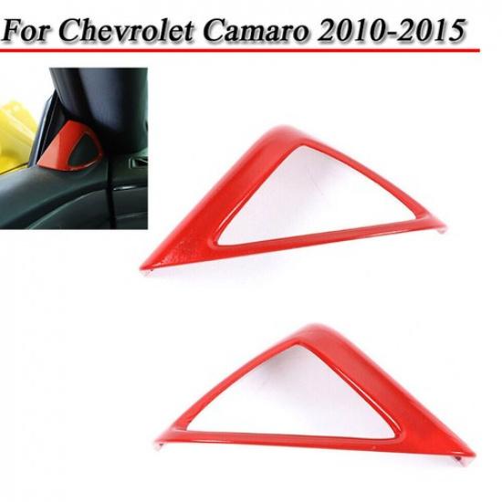 Красная декоративная накладка на стойку А и дверную колонку для Chevrolet Camaro 2010-2015