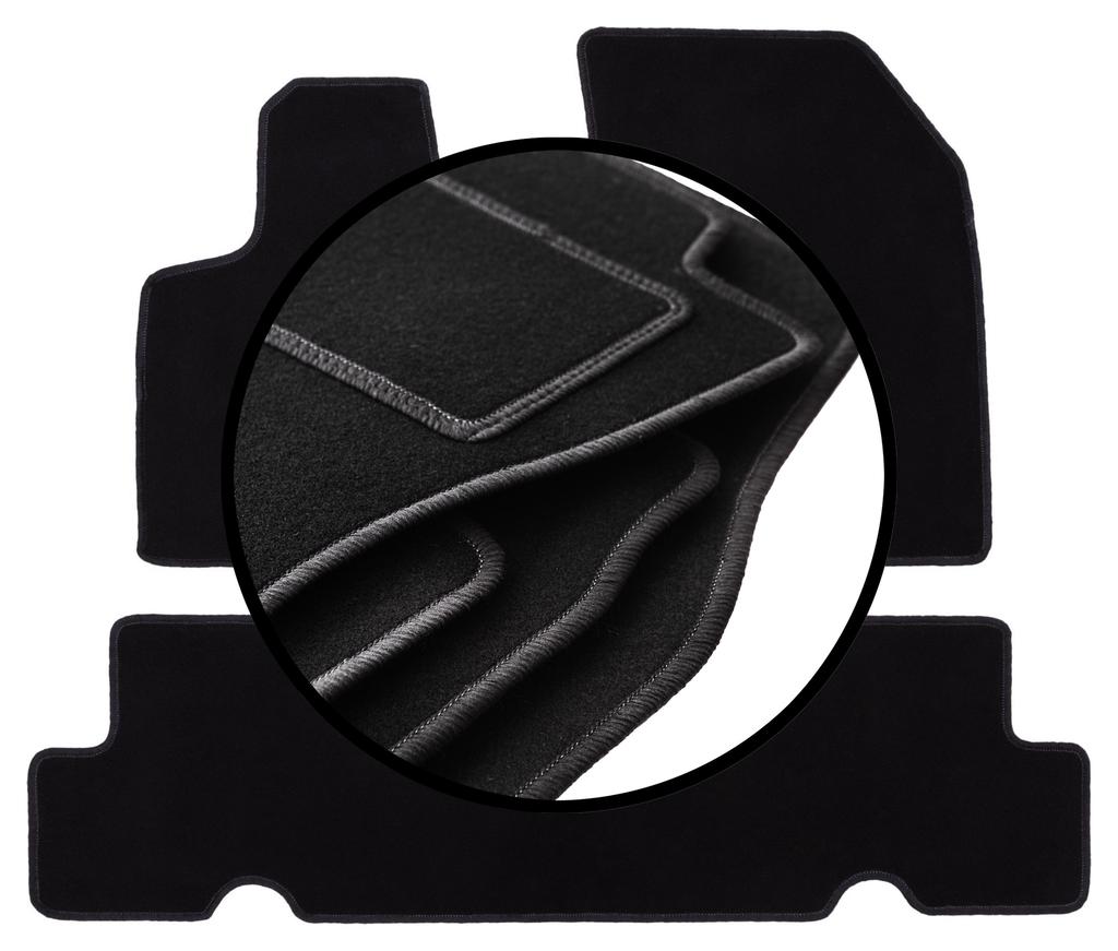 Set of Velour Floor Mats For: Citroen C4 Spacetourer Minivan (2013-2018)