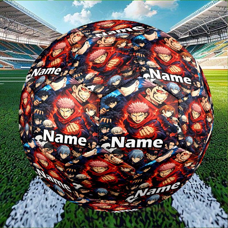 Custom Name Personalized Jujutsu Kaisen Print Size 5 Soccer Ball Training & Match Football, for Team, Kicking, Gift for Football