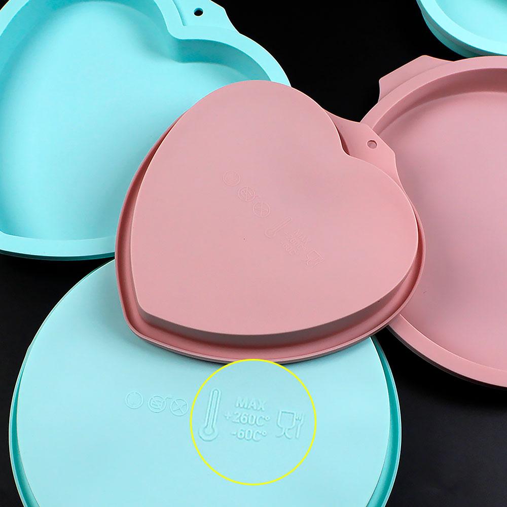 Silicone World 6/8 Zoll Silikon-Kuchenformen DIY Mousse Regenbogen Schichtkuchenform Runde Herzförmige Backform Backwerkzeuge