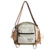 Portable Outdoor Nylon Shoulder Pouch Embroidery Drawstring Bucket Cloth Bag  Hiking