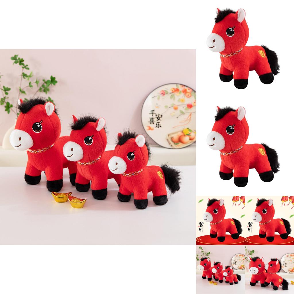 Lucky Horse Plush Toy With Pp Cotton Fill For Lunar New Year Celebrations And Gift Giving